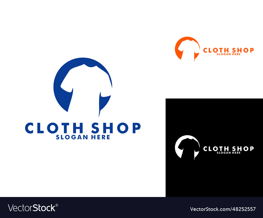 Clothing store logo cloth design inspiration Vector Image