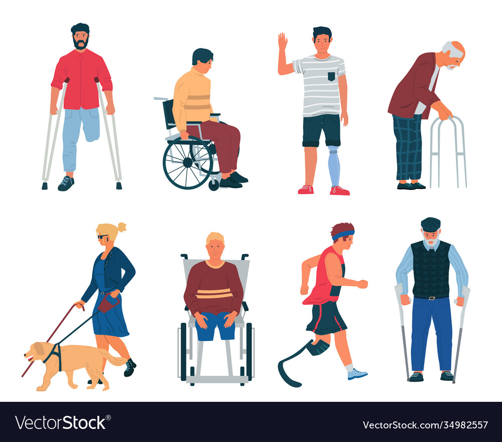 Disabled persons people with disabilities Vector Image