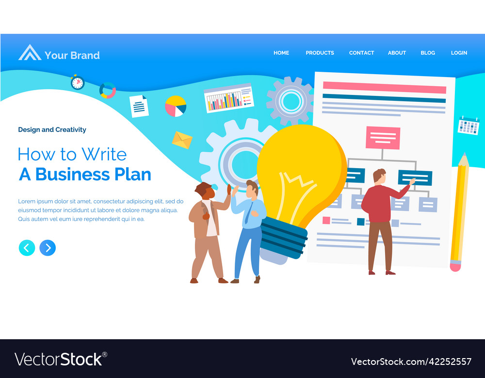 How to write business plan main document Vector Image