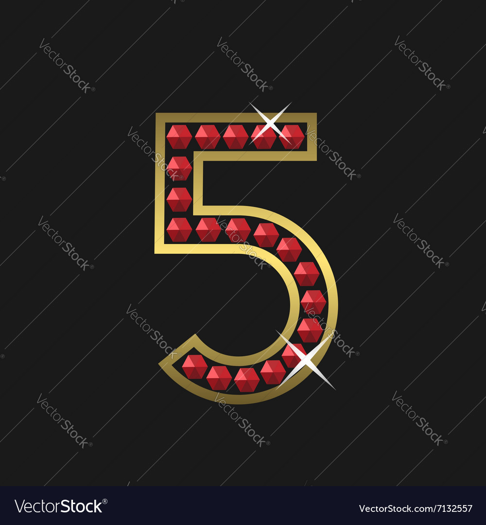 Number five symbol Royalty Free Vector Image - VectorStock