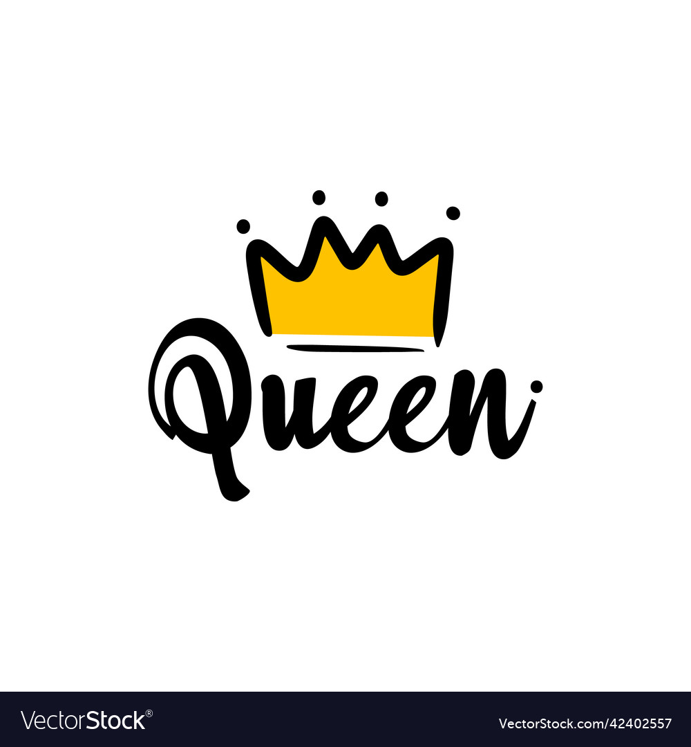 Queen print logo design