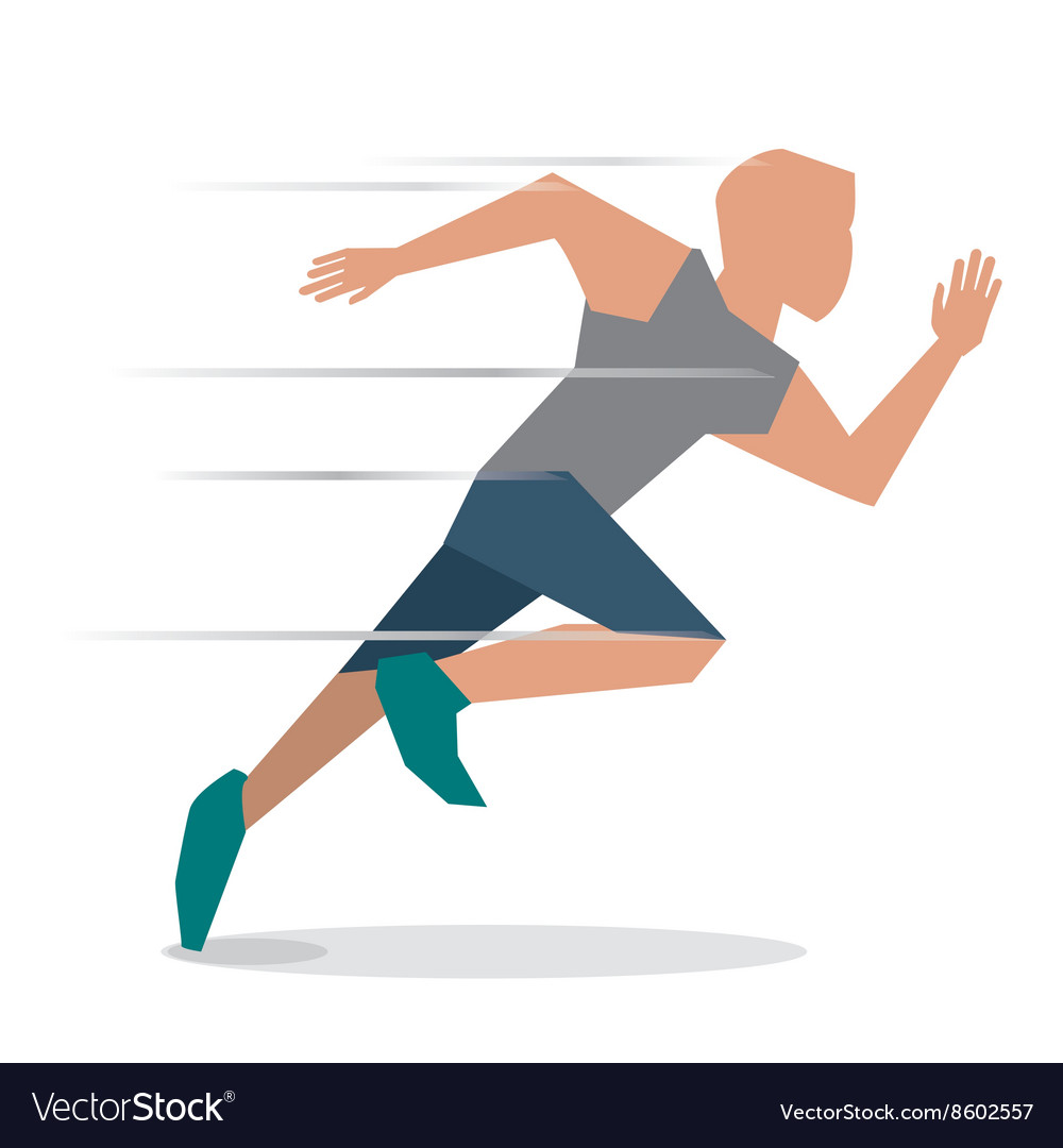 Running design fitness concept white background Vector Image