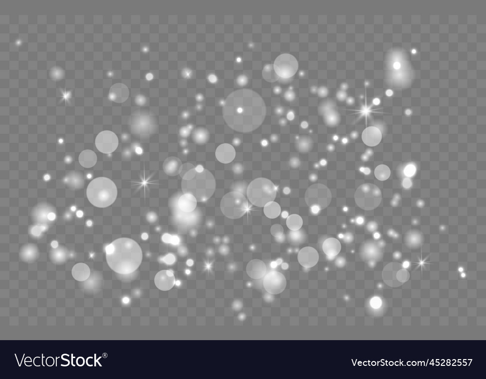 Shine glow sparkle light effects magic white Vector Image