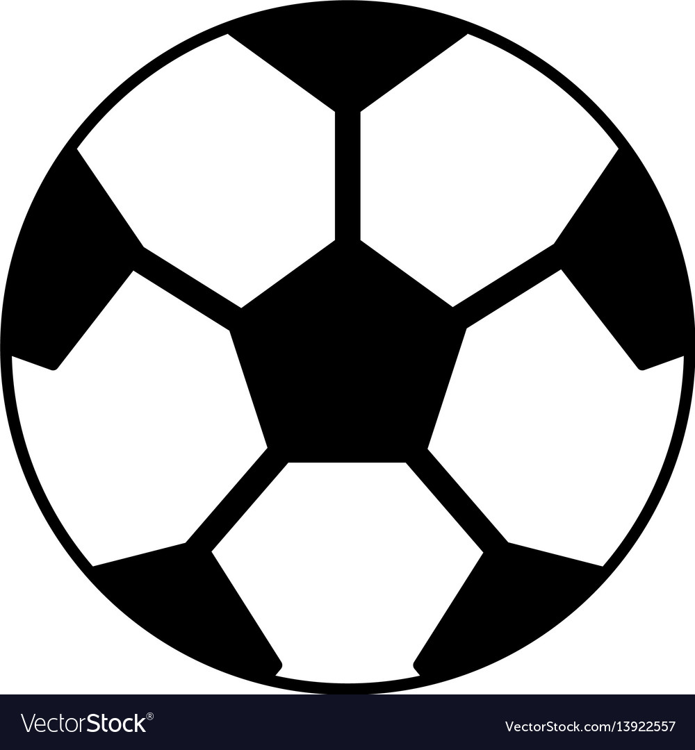 Soccer balloon isolated icon Royalty Free Vector Image