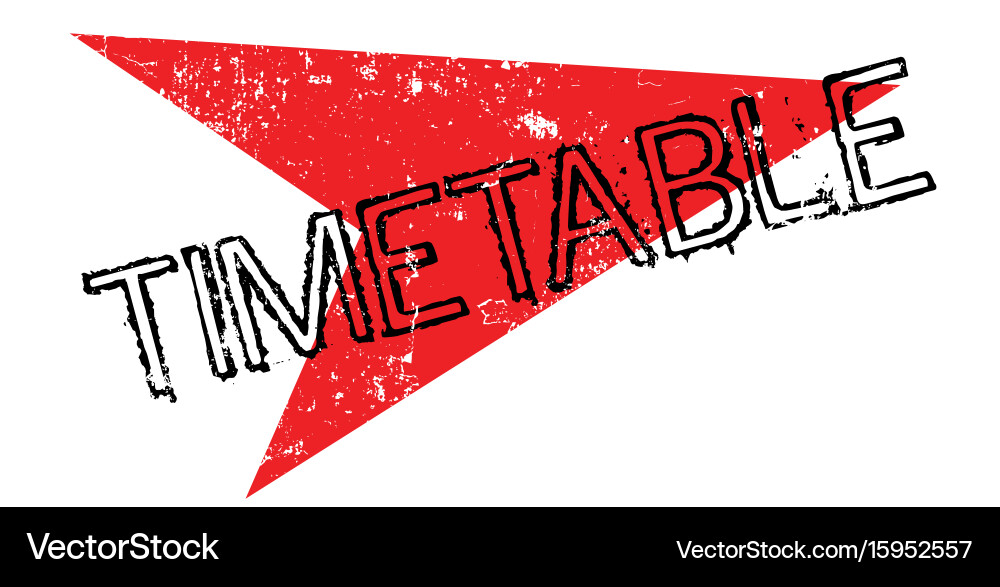 Timetable rubber stamp Royalty Free Vector Image