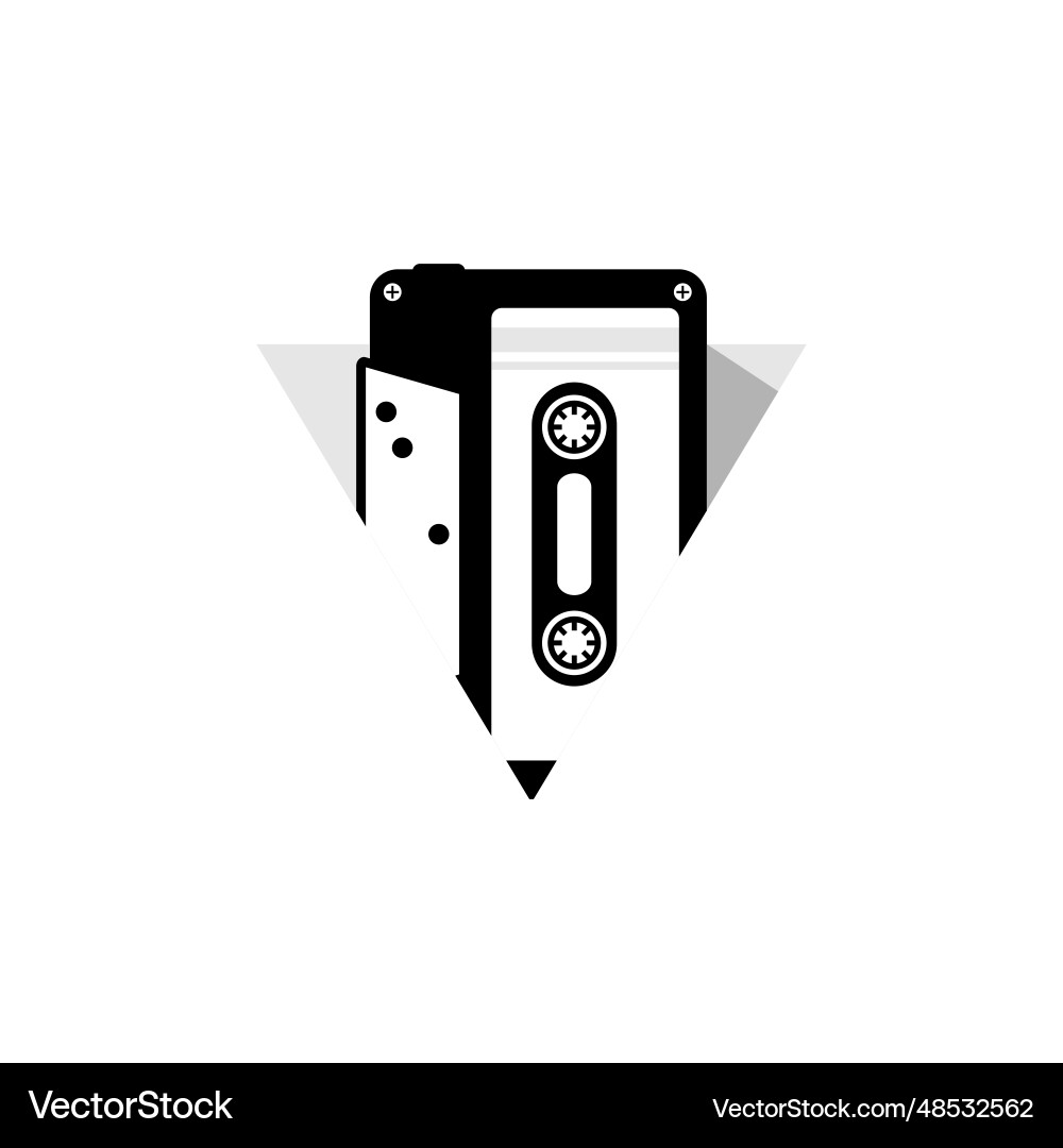 Cassette flat Royalty Free Vector Image - VectorStock