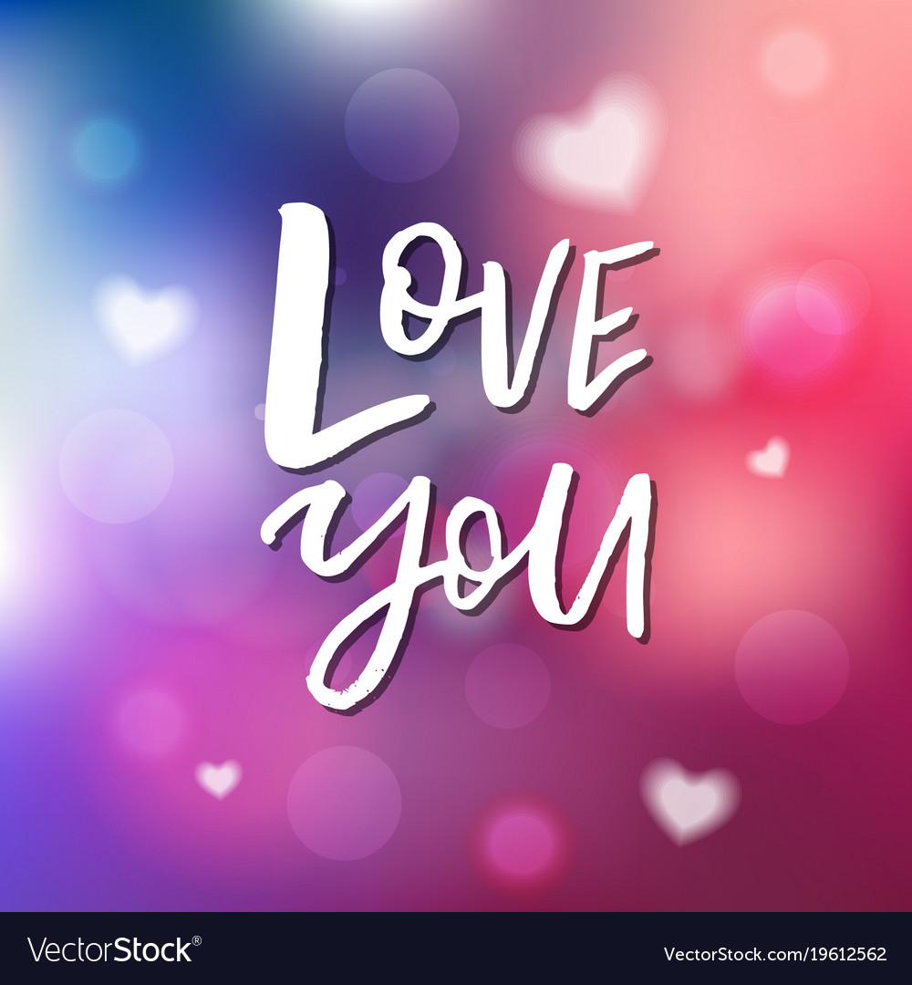 I love you - calligraphy for invitation greeting Vector Image