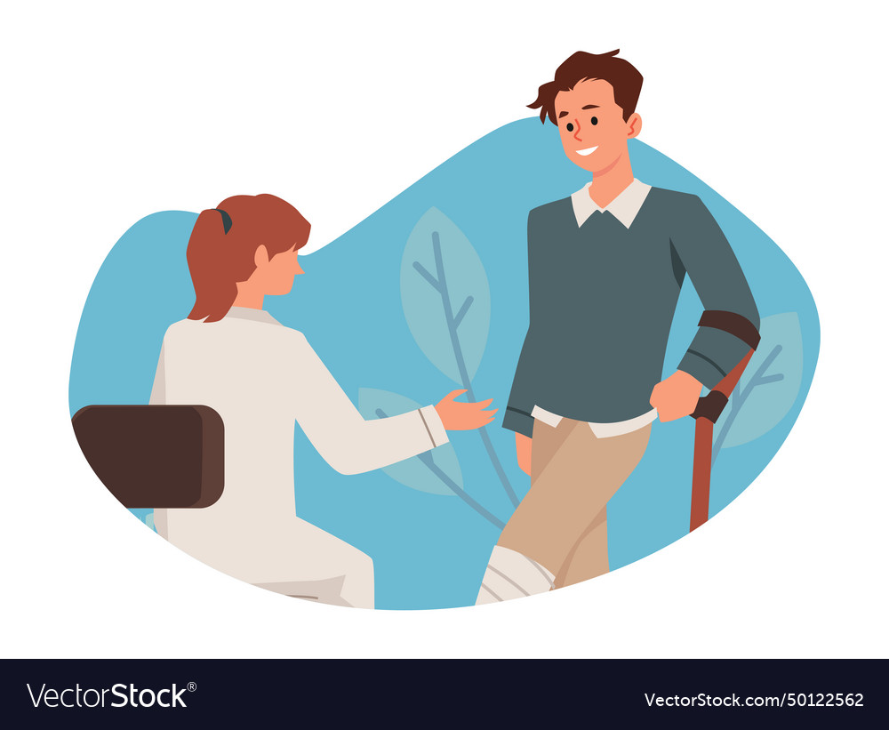 Orthopedic doctor appointment banner element flat Vector Image