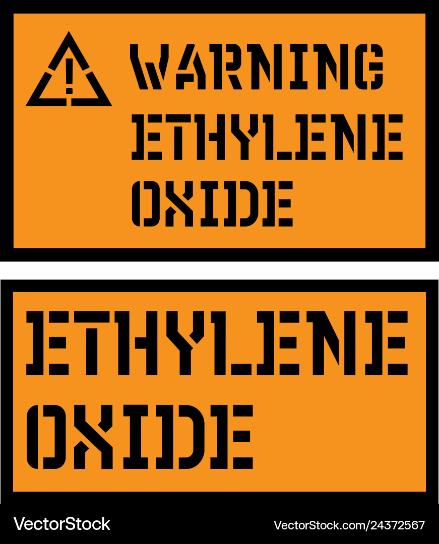 Ethylene oxide sign Royalty Free Vector Image - VectorStock