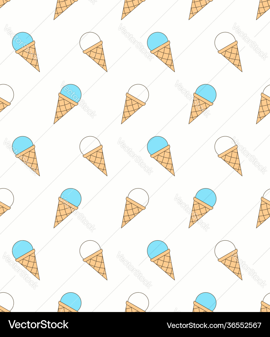 Ice cream - seamless pattern Royalty Free Vector Image