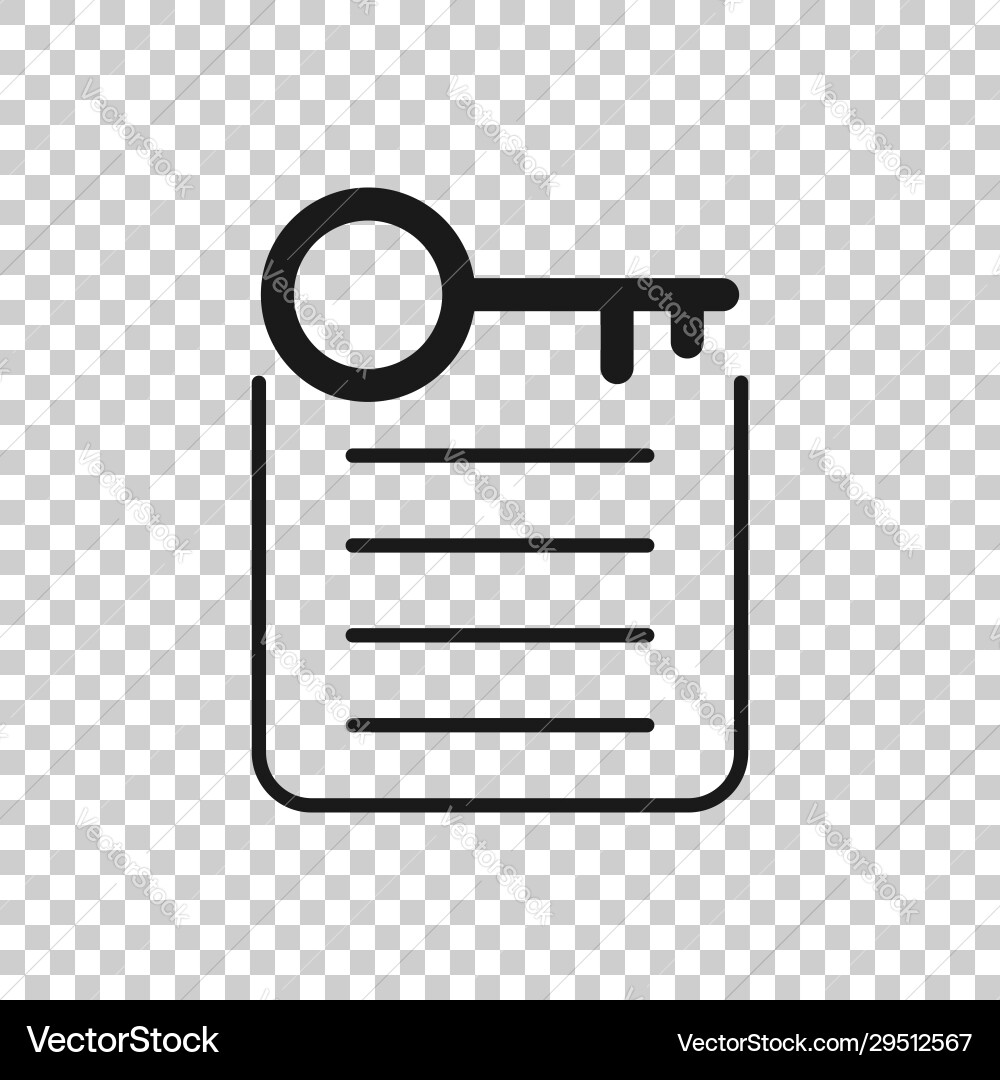 Password account icon in flat style keyword Vector Image