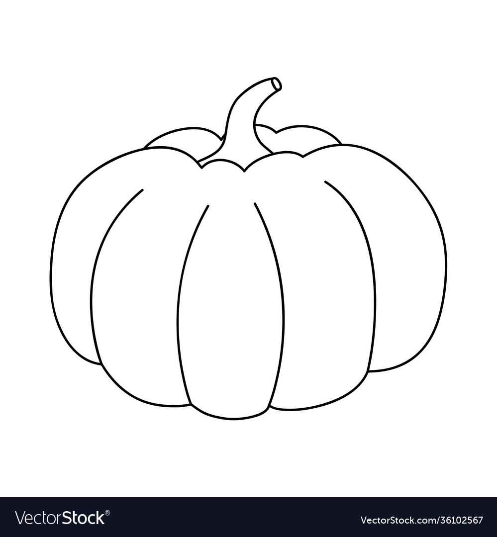 Pumpkin vegetable icon line style Royalty Free Vector Image