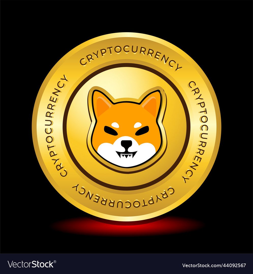 Shiba inu coin cryptocurrency sign Royalty Free Vector Image