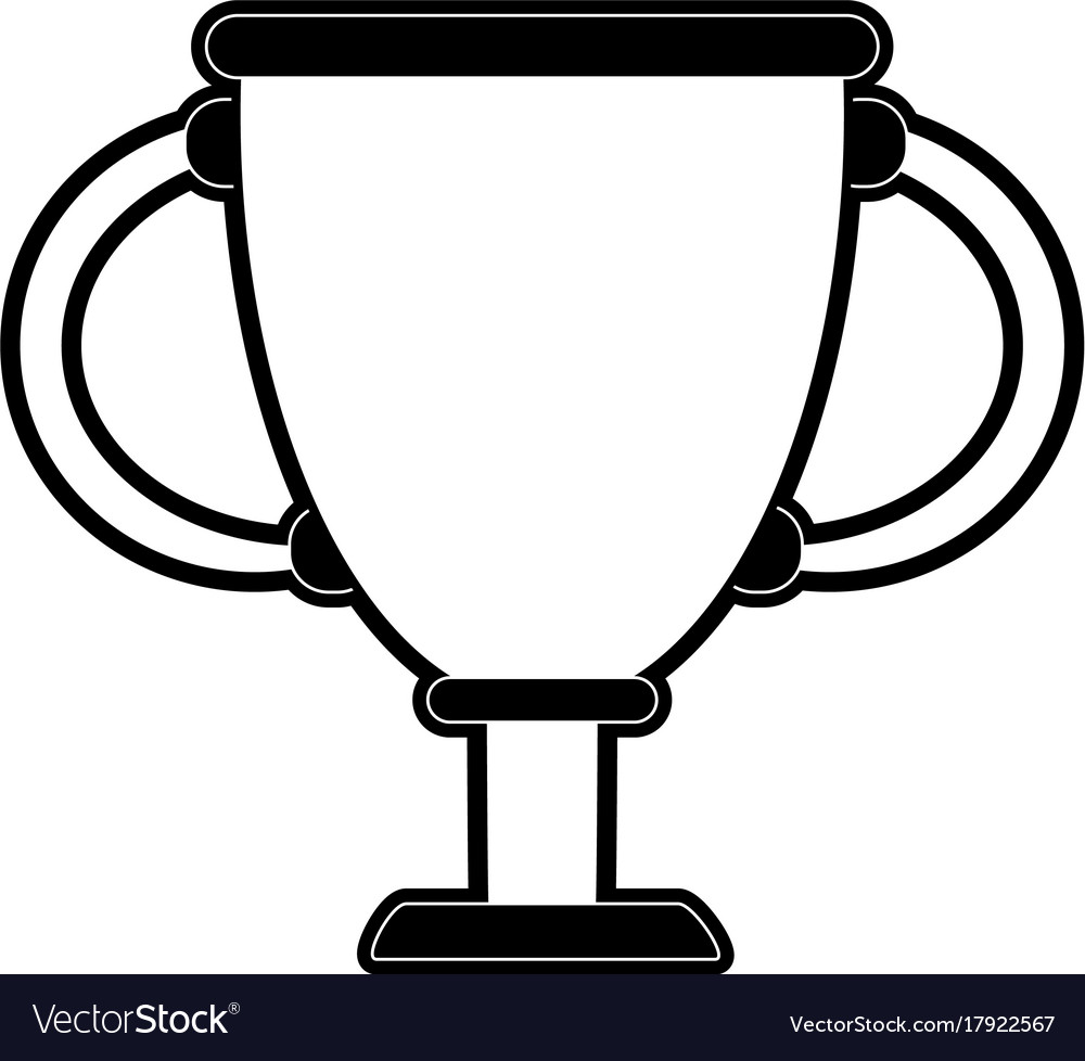 Trophy Cup On Podium First Place Icon Image Vector Image