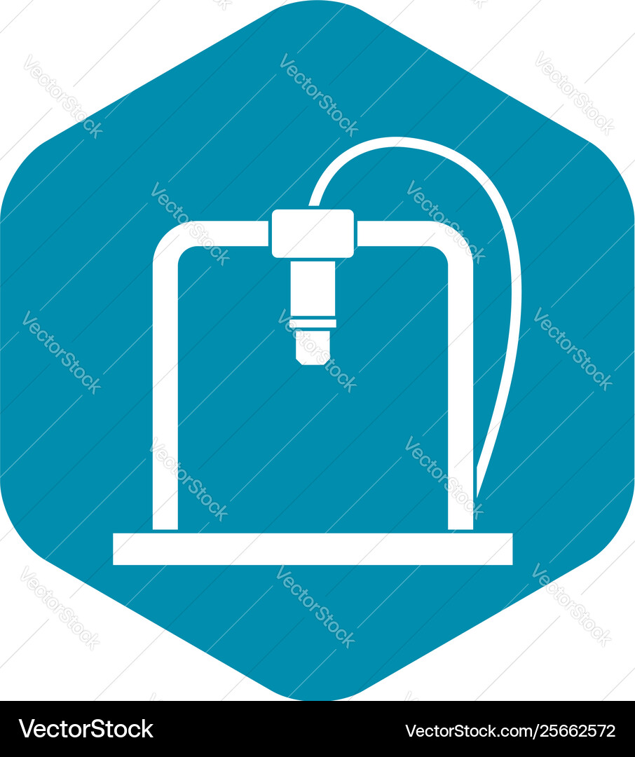 3d printer frame icon simple Royalty Free Vector Image