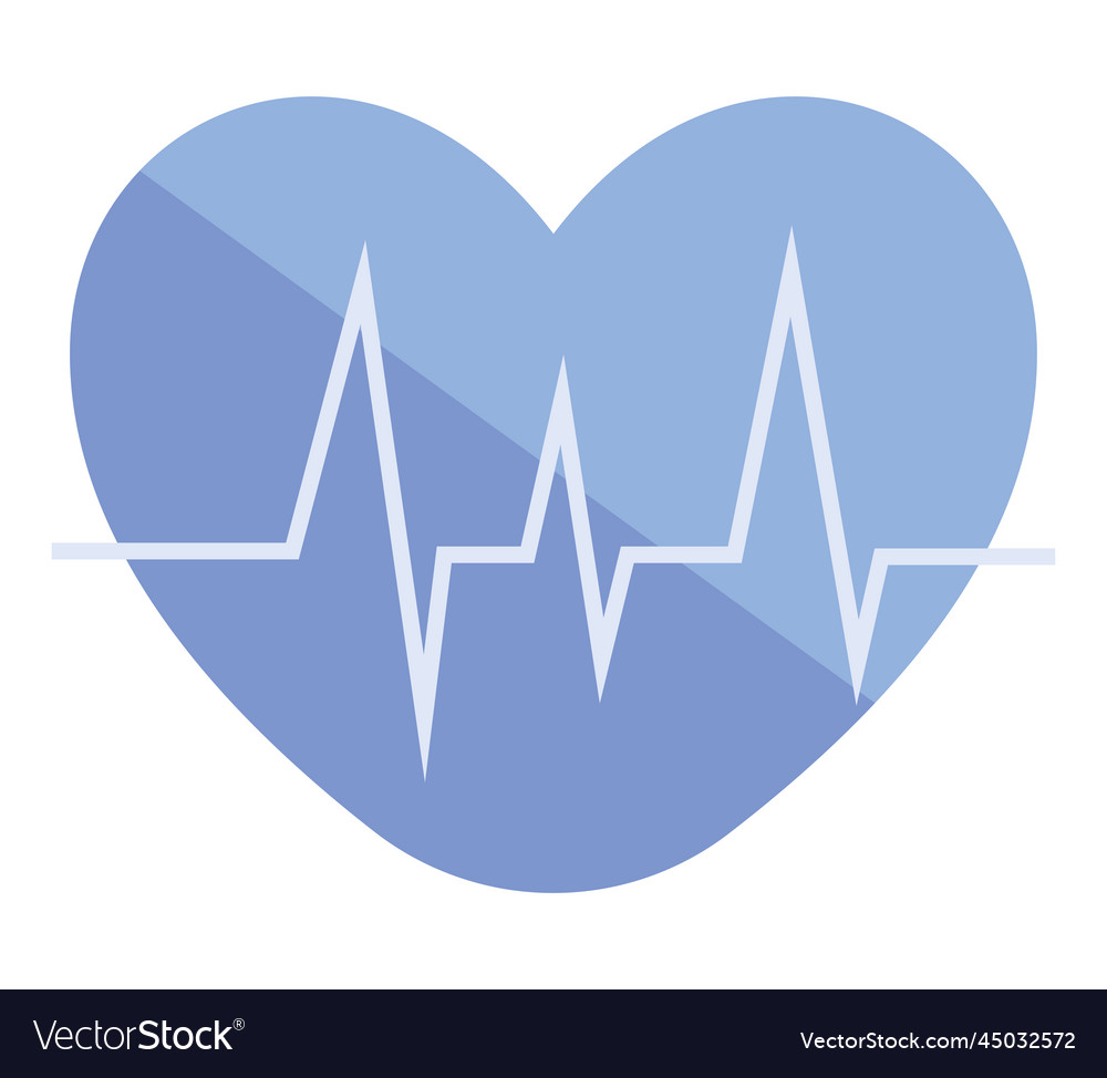 Blue heartbeat design Royalty Free Vector Image