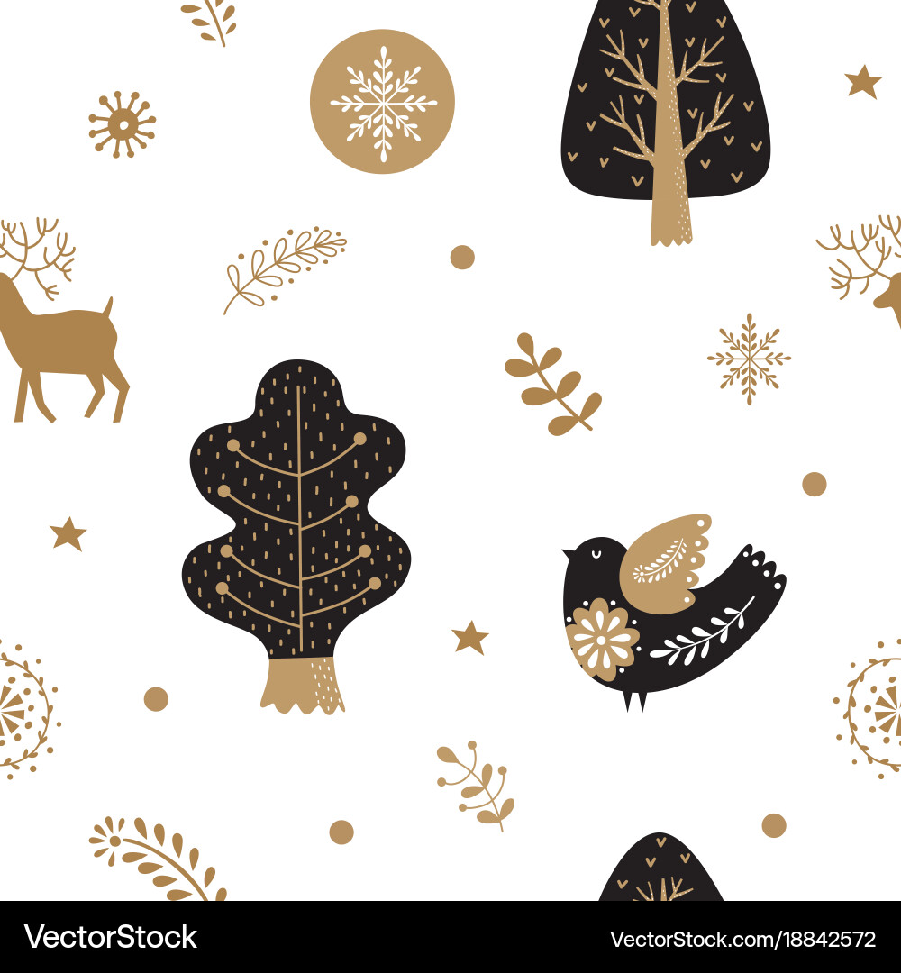 Christmas seamless pattern Royalty Free Vector Image