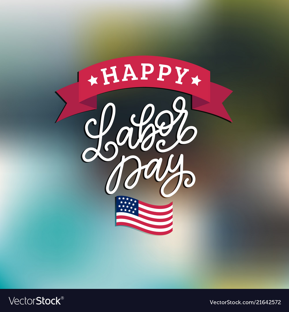 Happy labor day card national american