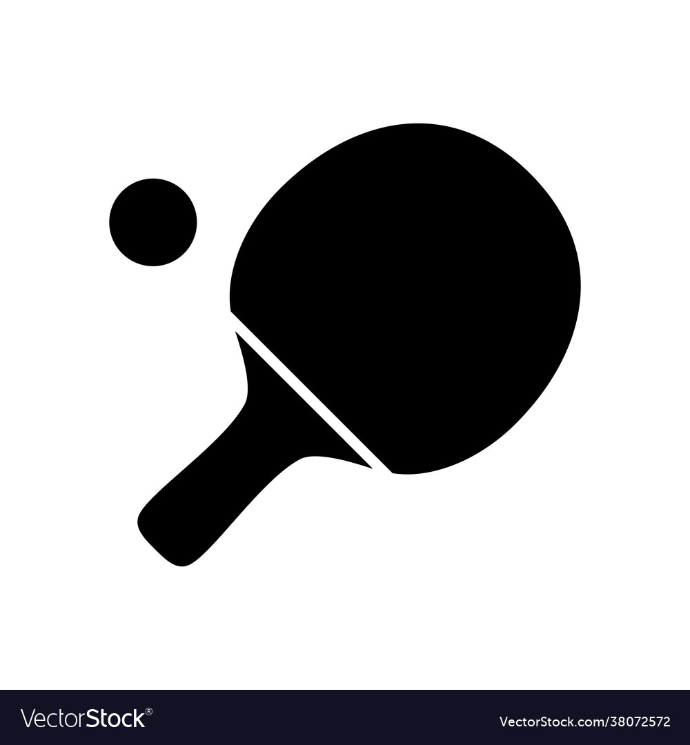 Ping pong icon table tennis on white