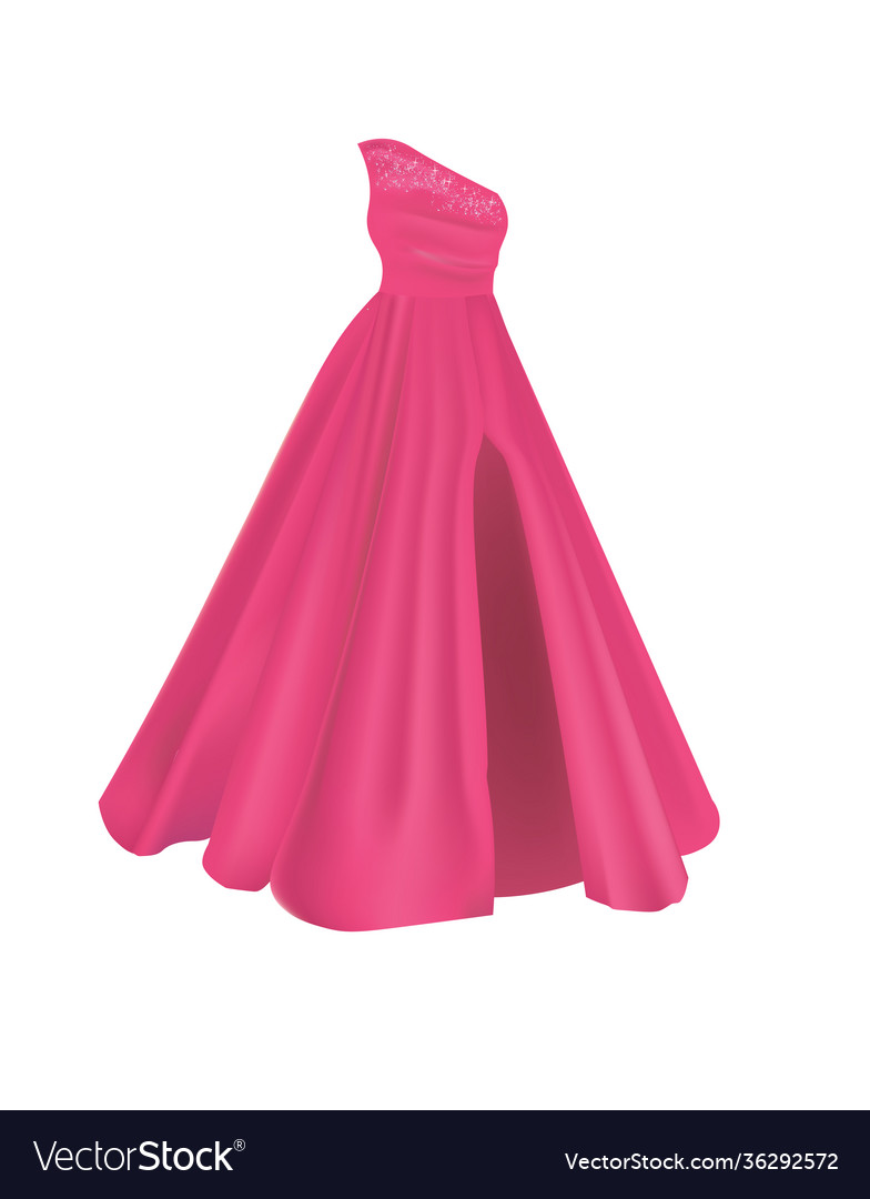 Pink woman dress vector image Pink woman dress