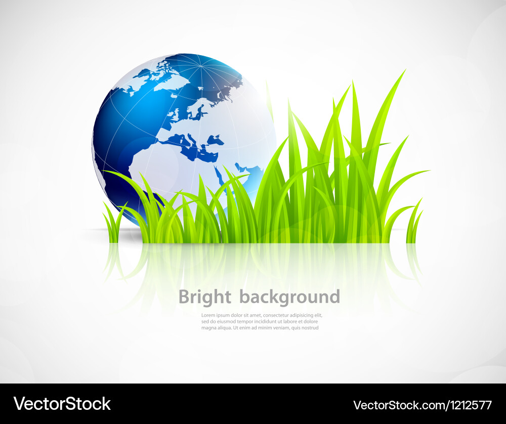 Background with grass Royalty Free Vector Image