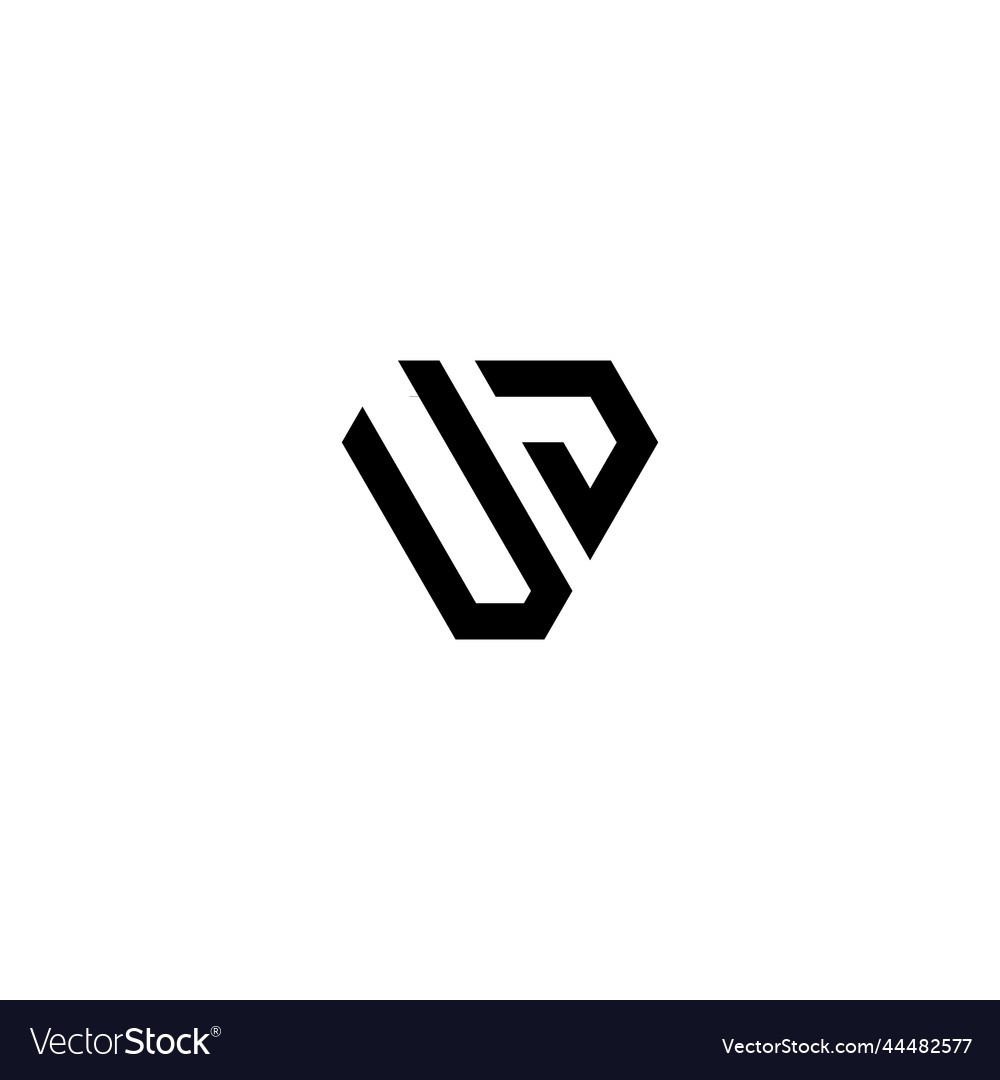 Uj gym concept logo initial concept with high Vector Image