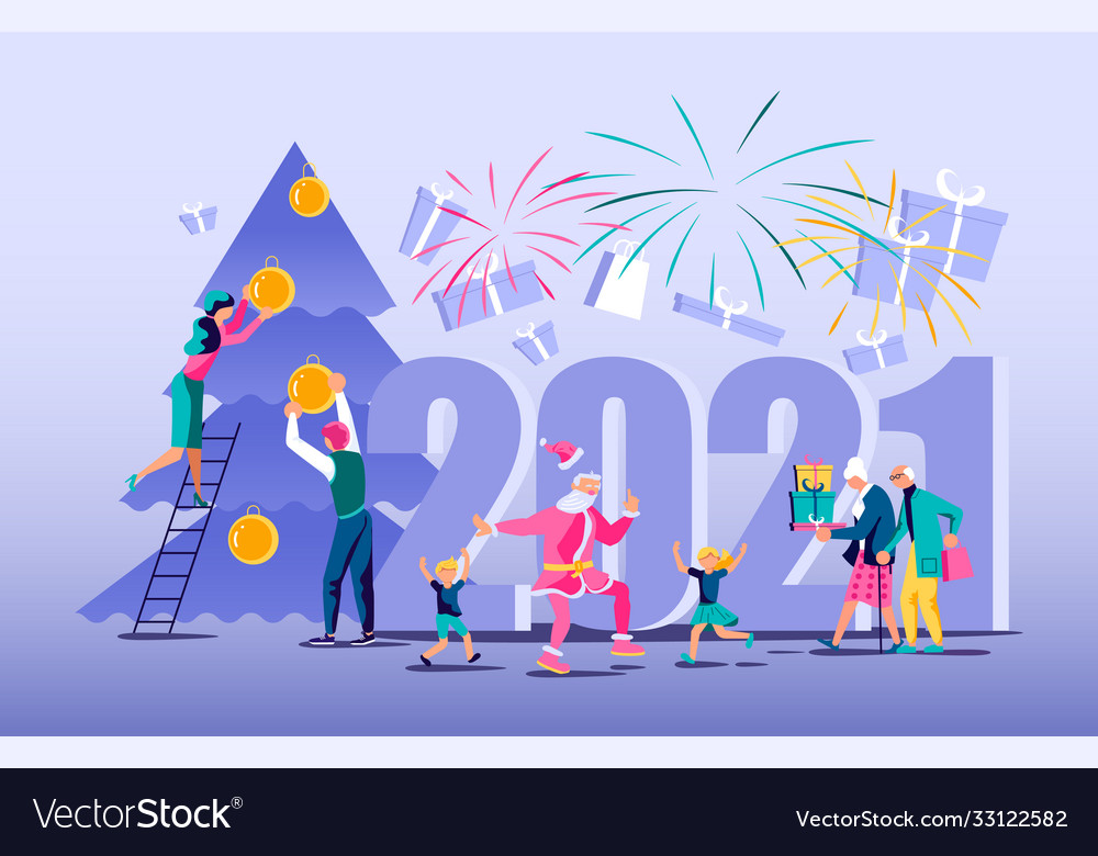 2021 banner template Royalty Free Vector Image