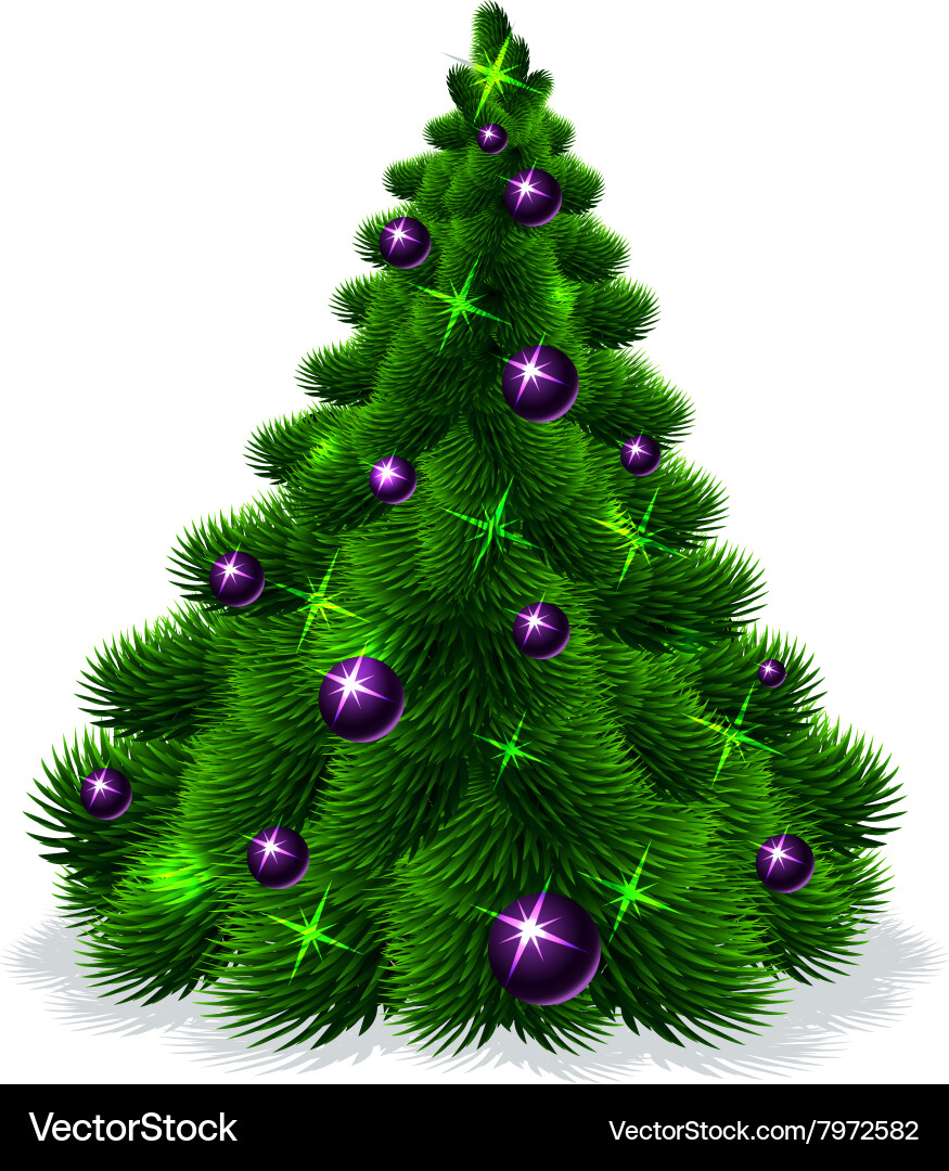 Christmas tree isolated Royalty Free Vector Image