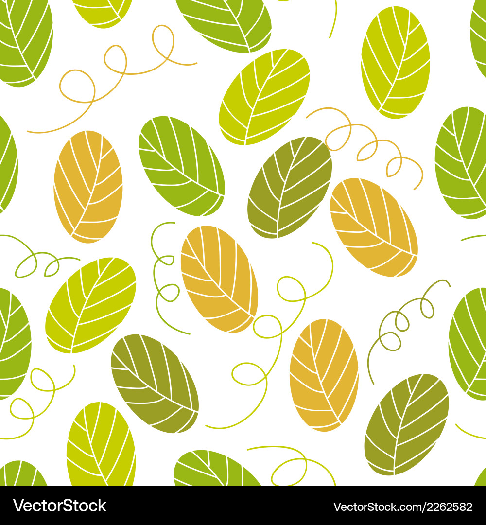 Seamless pattern with leaf Royalty Free Vector Image