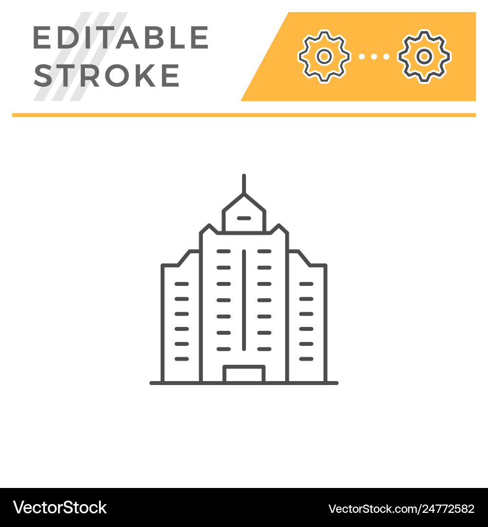 Skyscraper line icon Royalty Free Vector Image