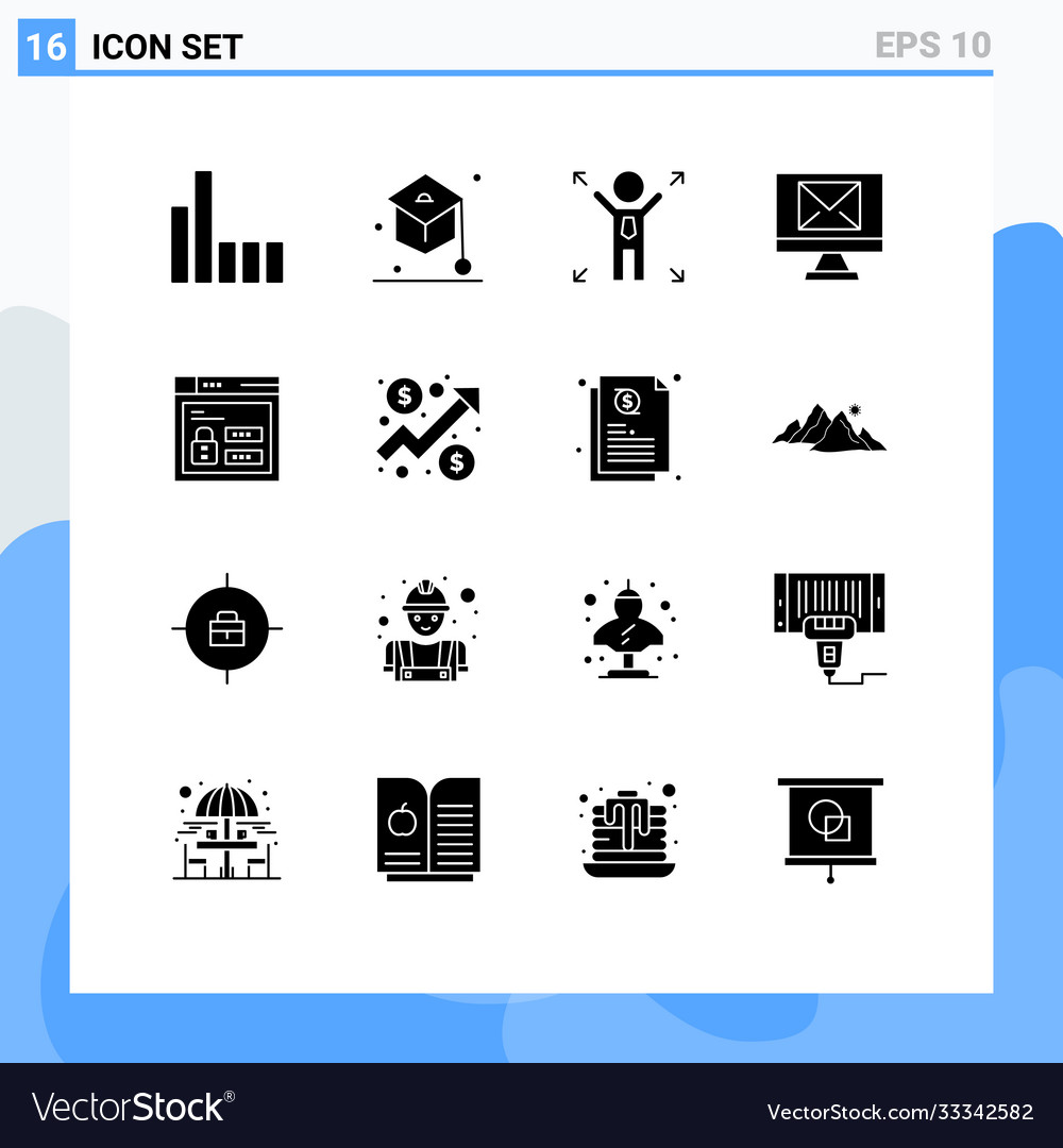 Universal icon symbols group 16 modern solid