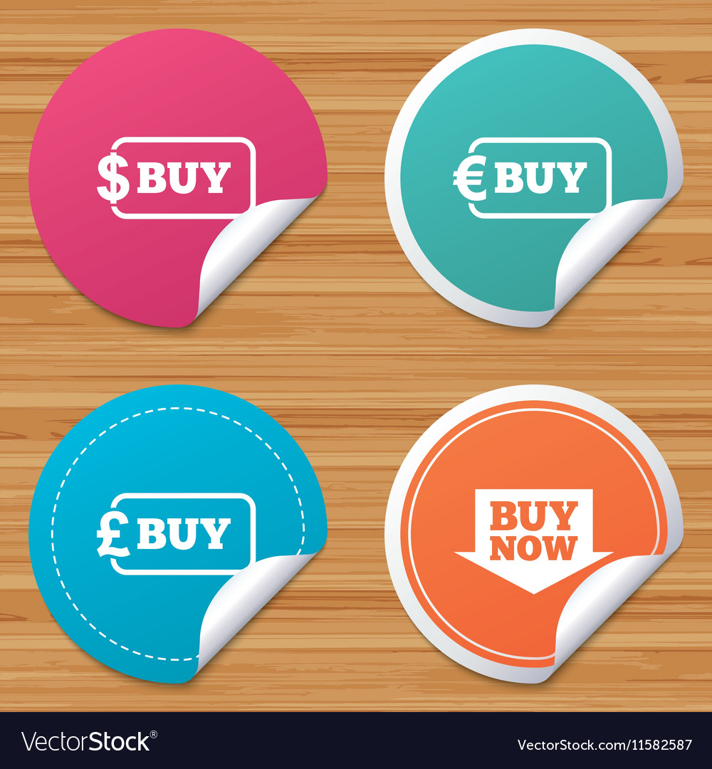 Buy now arrow sign online shopping icons