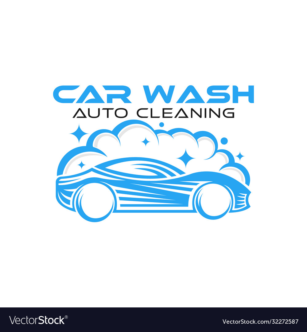 Car wash logo template trendy icon Royalty Free Vector Image