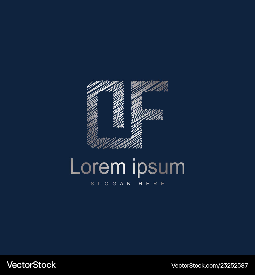 Initial letter df logo template design Royalty Free Vector