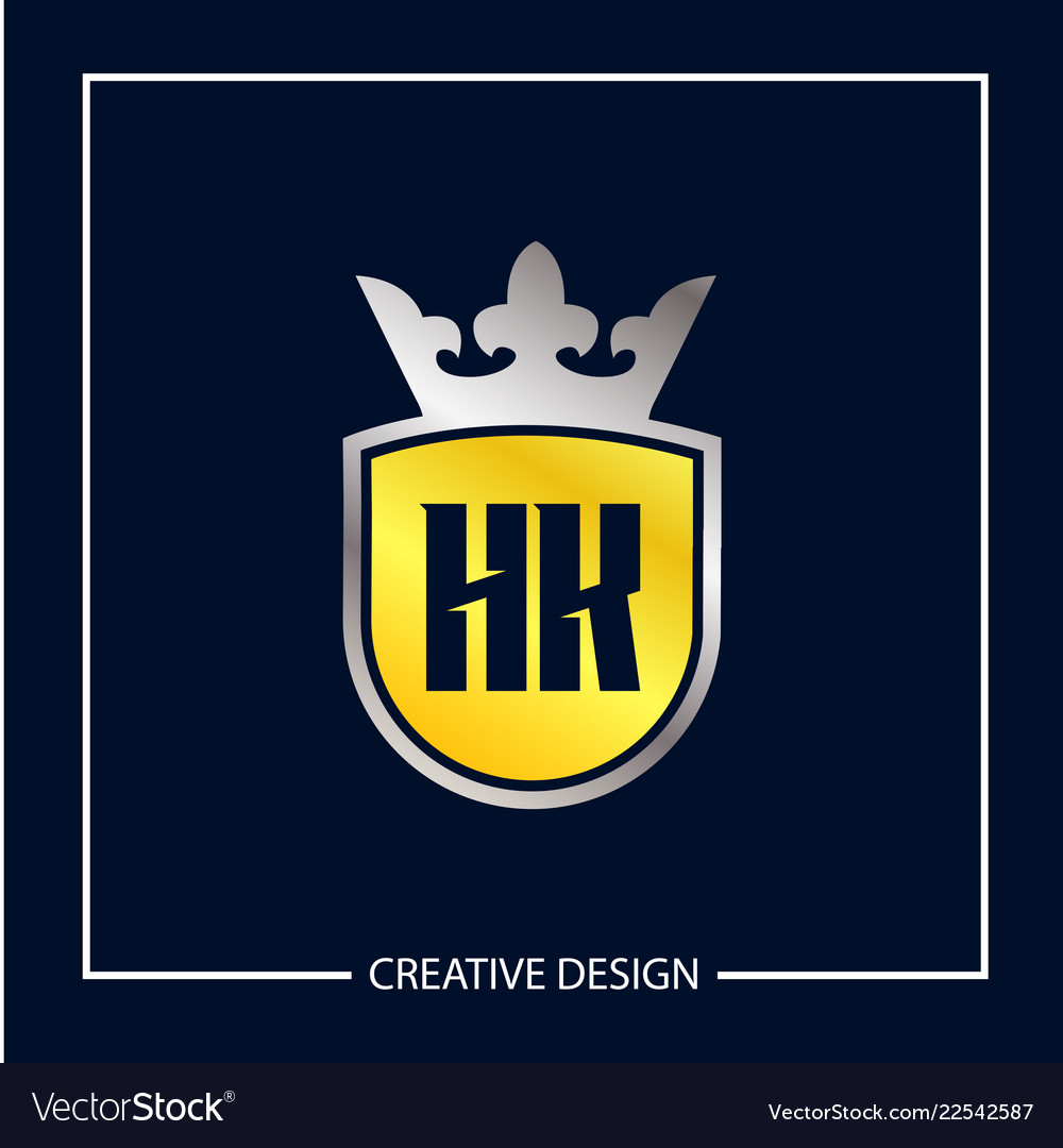 Initial letter hk logo template design