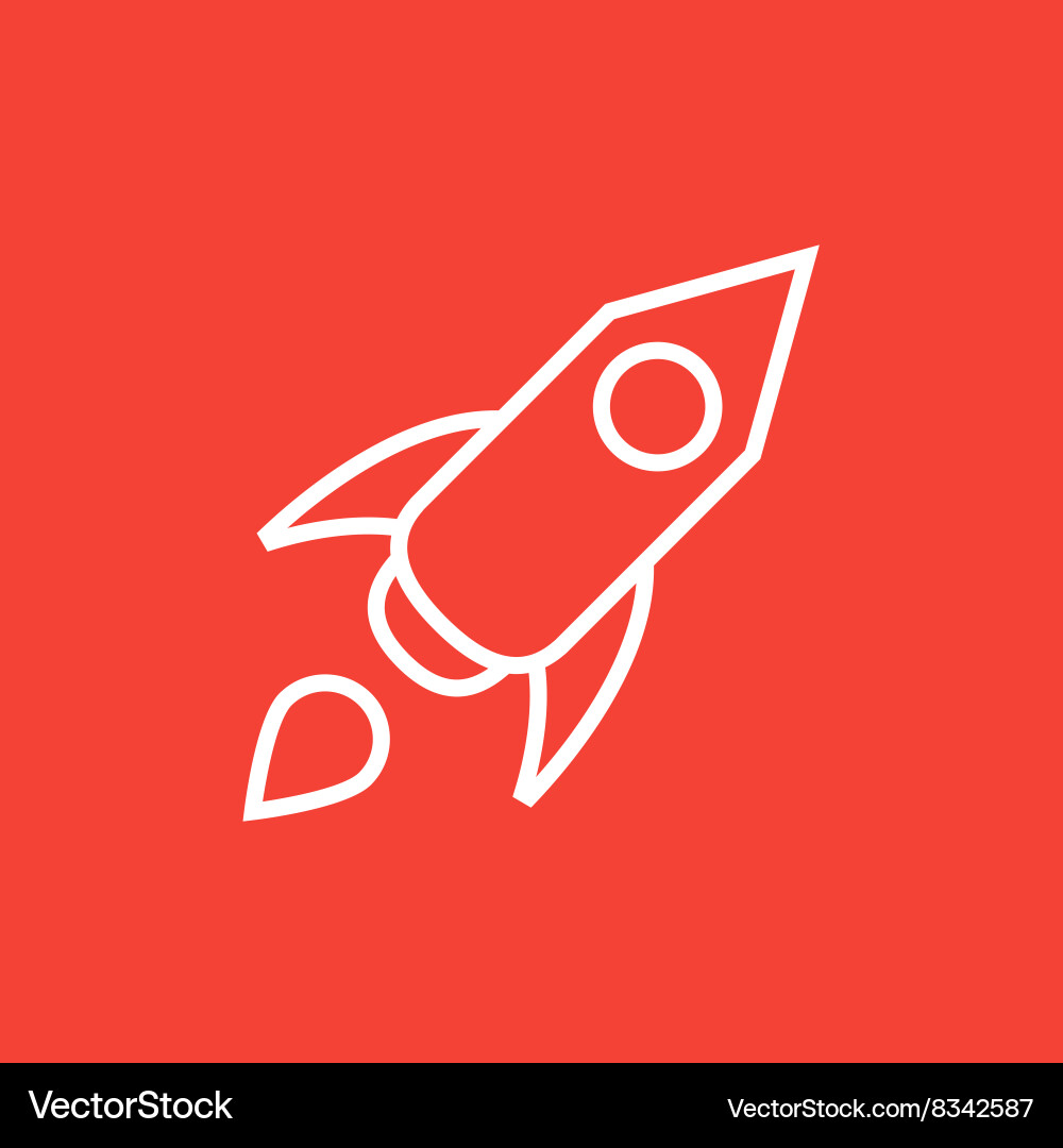 Rocket line icon Royalty Free Vector Image - VectorStock