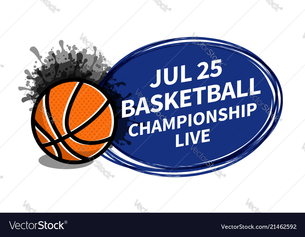 Basketball sport scoreboard spotlight background Vector Image