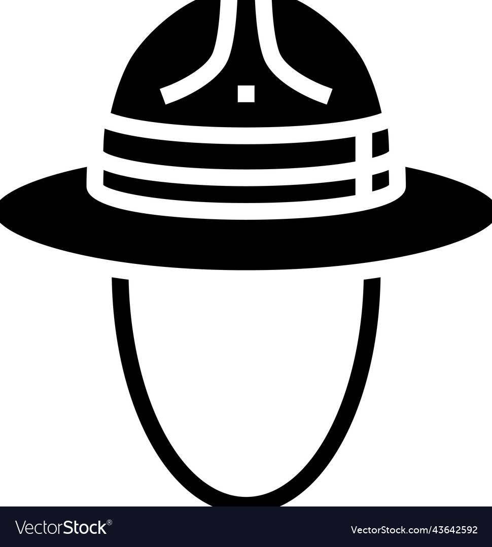 Campaign hat cap glyph icon Royalty Free Vector Image