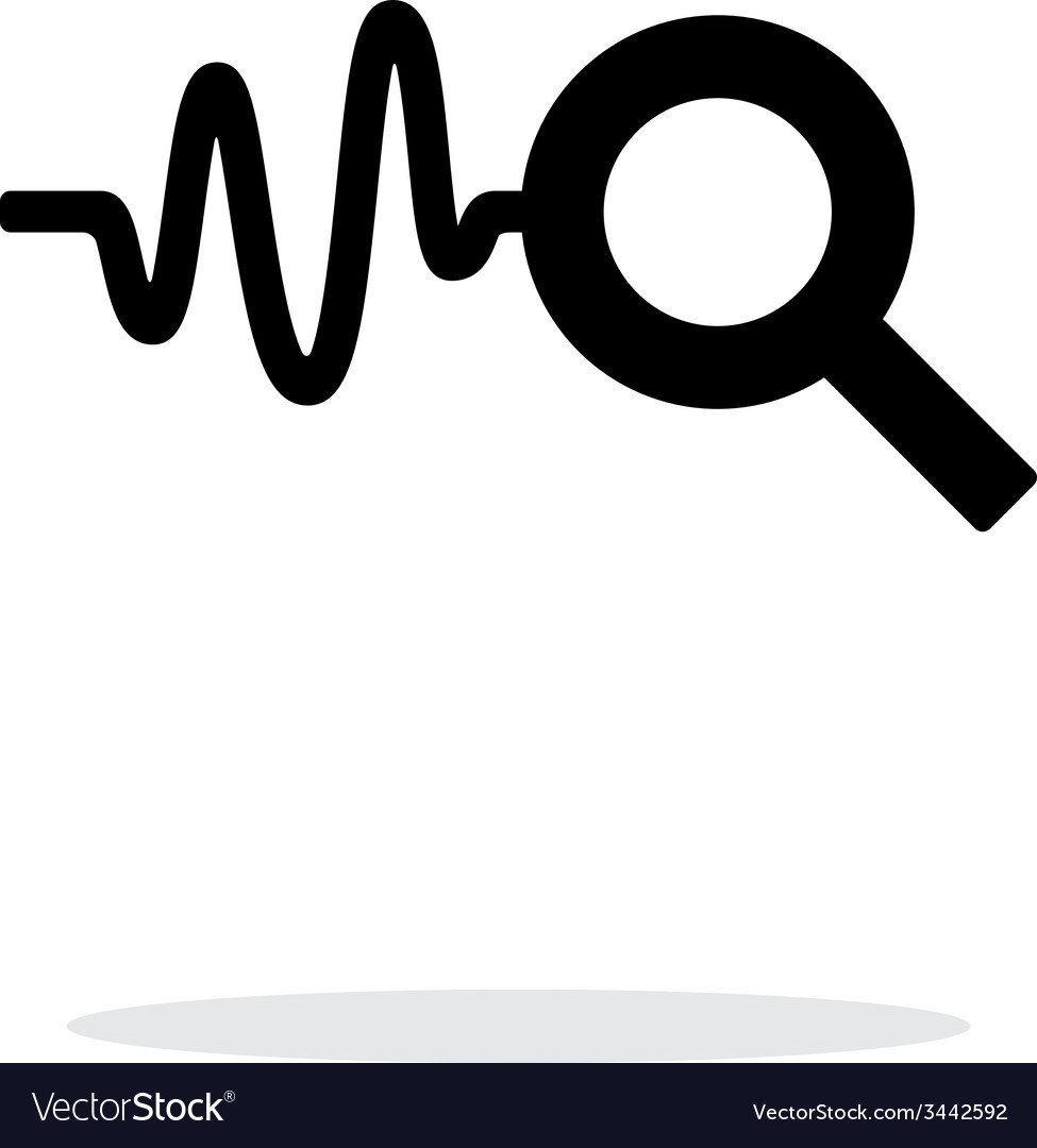 Cardiogram monitoring icon on white background