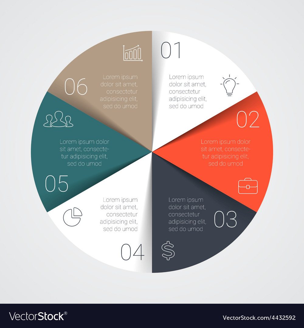 Circle infographic template for cycle Royalty Free Vector