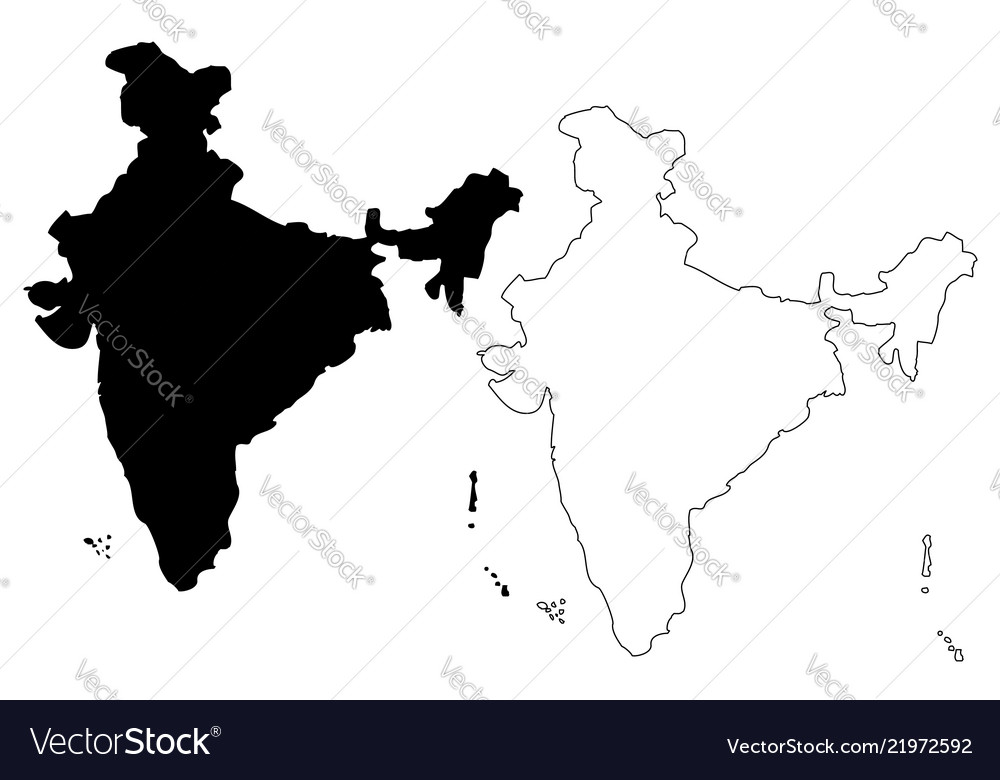 India map Royalty Free Vector Image - VectorStock