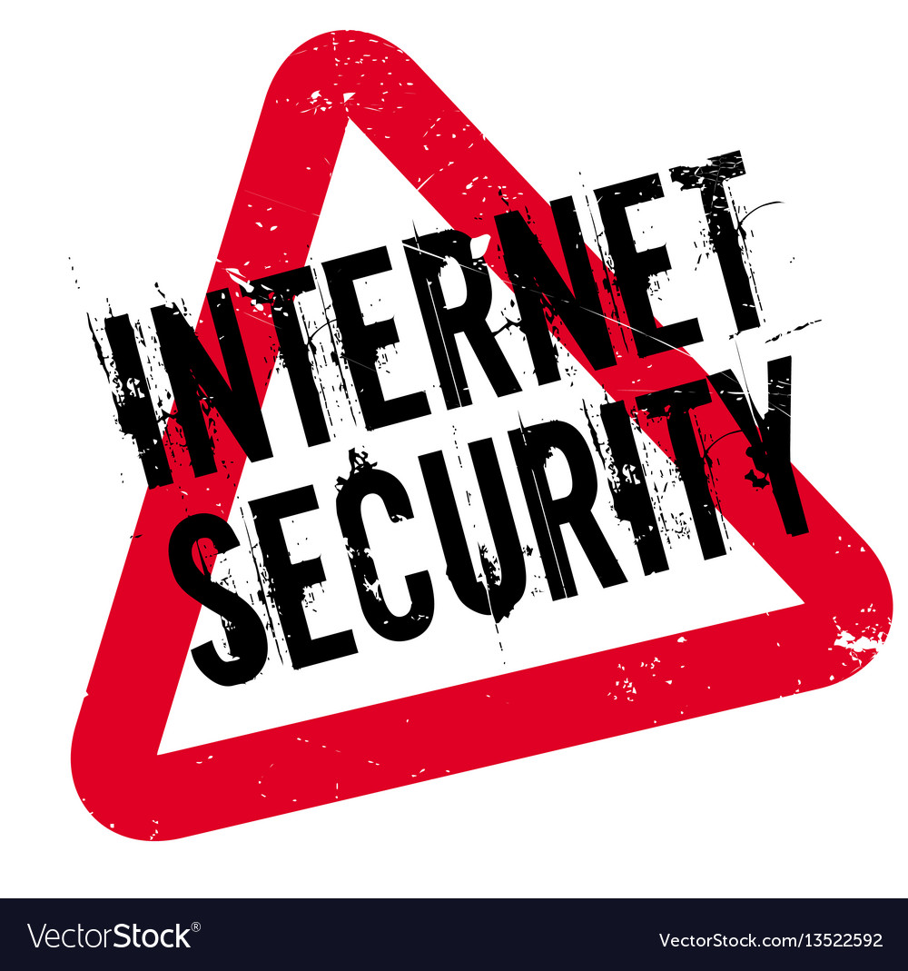 Internet security rubber stamp Royalty Free Vector Image