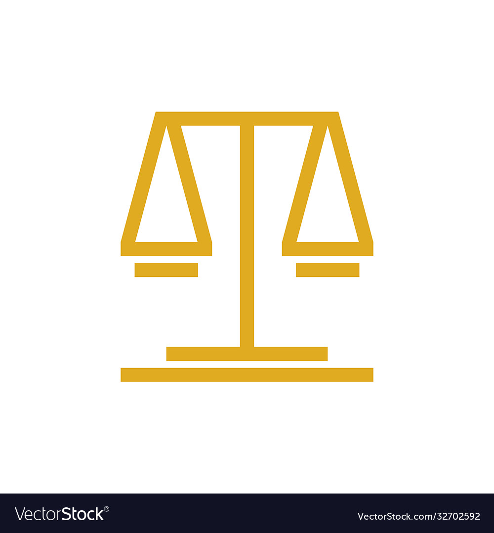 Justice law logo Royalty Free Vector Image - VectorStock