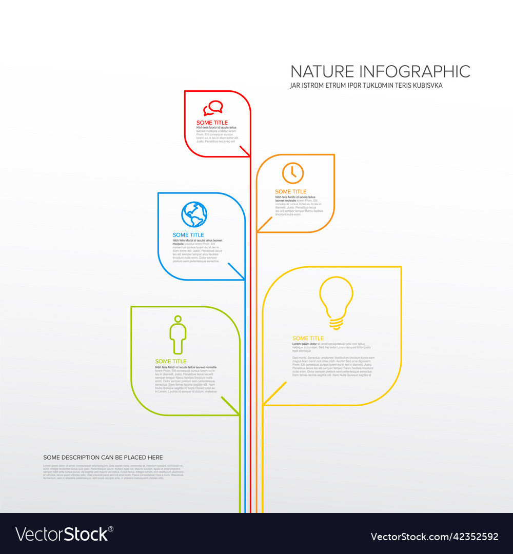 Dünne Linie Ökologie Natur Infografiken Vorlage