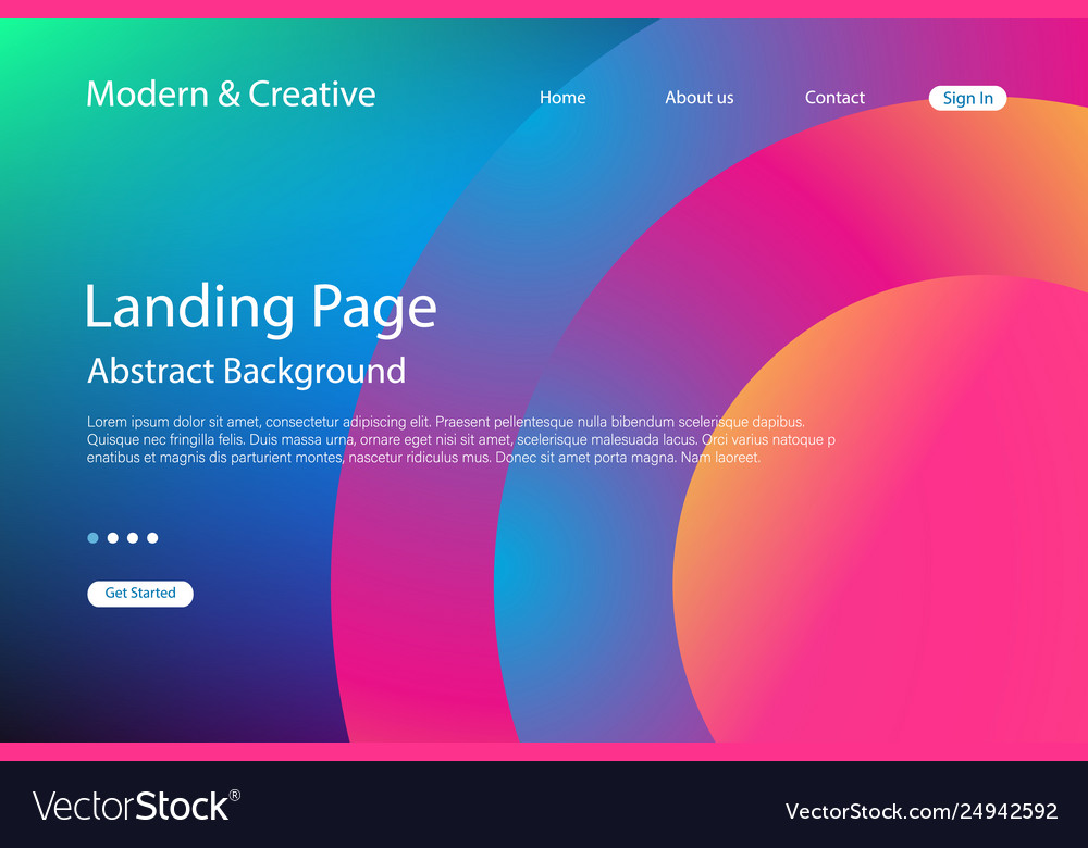 Website landing page template Royalty Free Vector Image