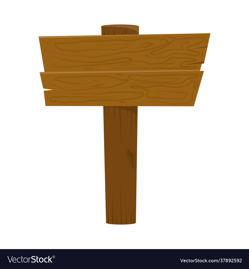 Wood guidepost icon Royalty Free Vector Image - VectorStock