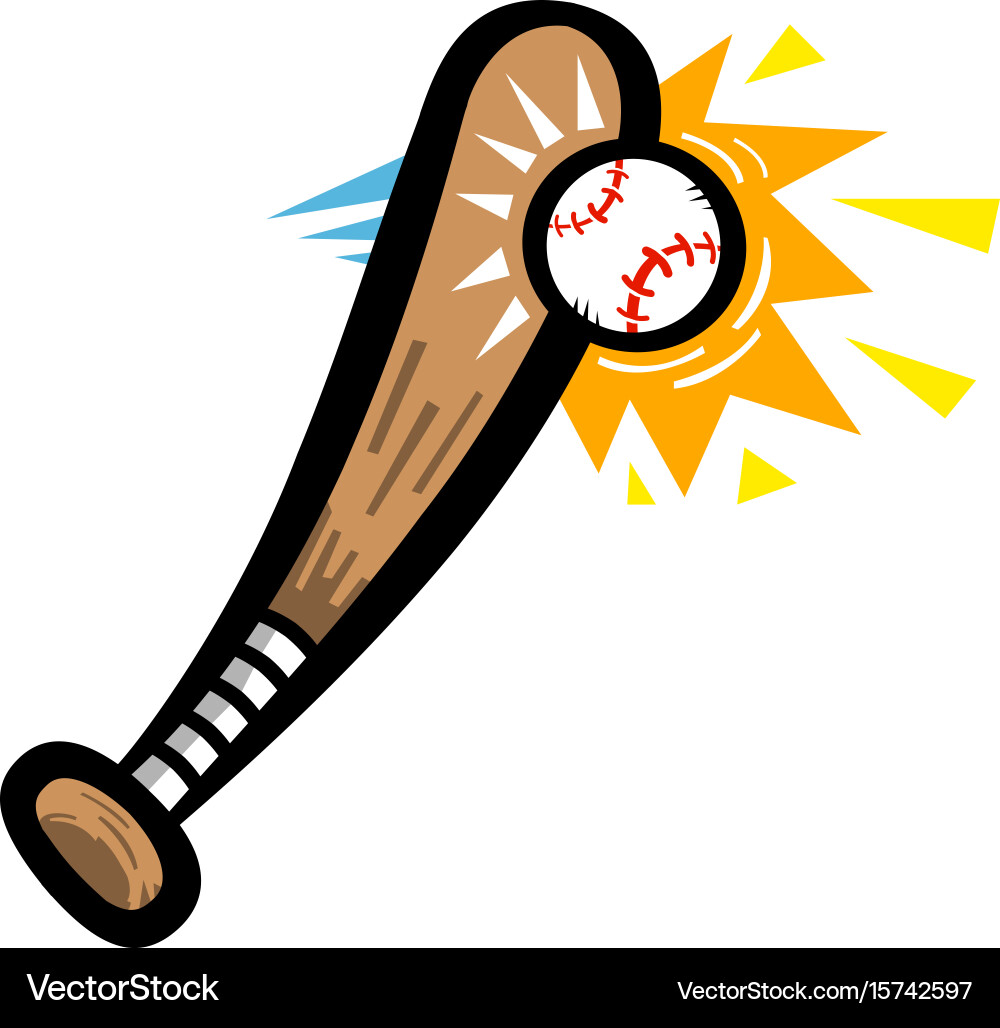 Baseball bat Royalty Free Vector Image - VectorStock