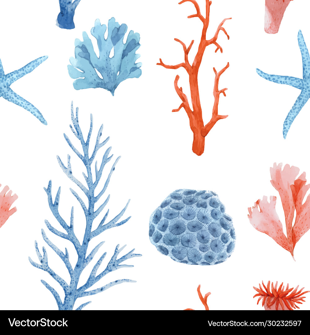 Beautiful seamless pattern with underwater Vector Image