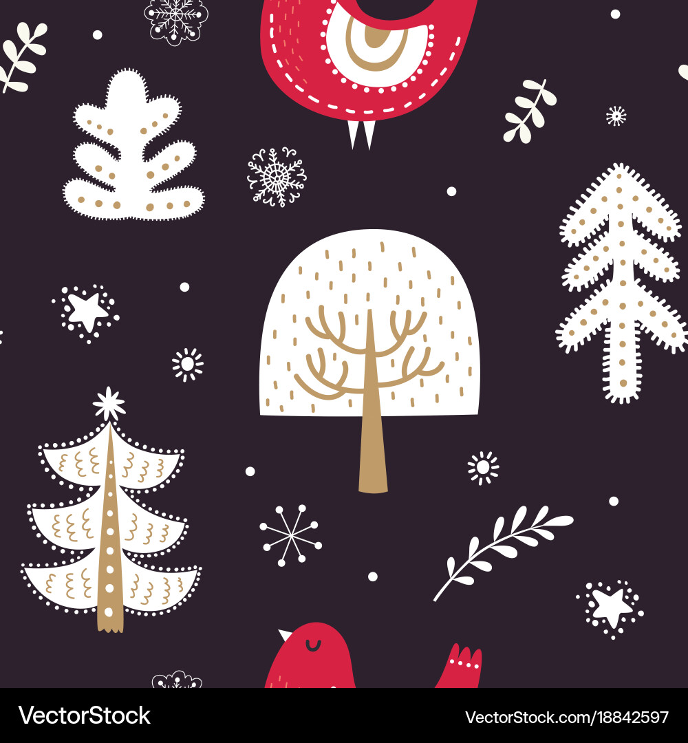 Christmas seamless pattern Royalty Free Vector Image