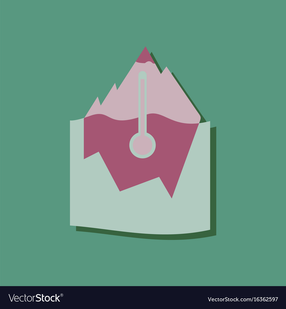 Flat Icon Design Collection Iceberg And Royalty Free Vector